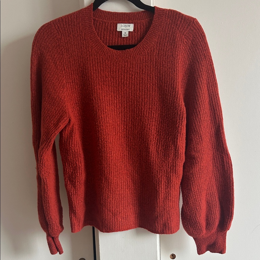 J. Crew Vibrant Burnt Orange Pullover Sweater